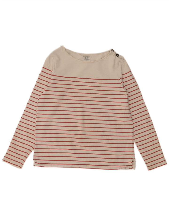 FAT FACE Ženska majica s dugim rukavima UK 8 Mala sivo bijela pamuk na pruge