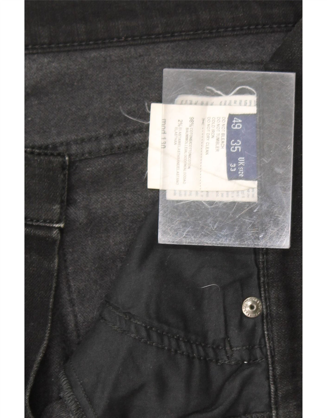 TRUSSARDI Womens Straight Jeans W33 L28 Black Cotton Vintage Trussardi and Second-Hand Trussardi from Messina Hembry 