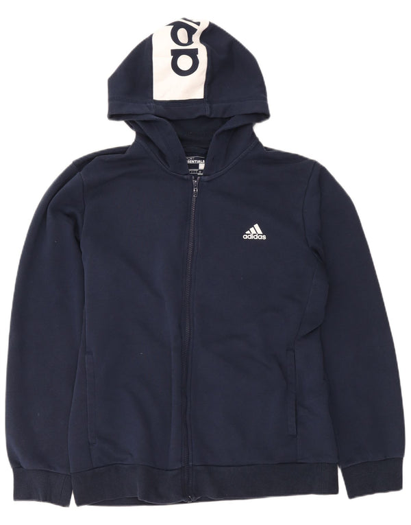 Adidas muška majica s kapuljačom s patentnim zatvaračem, veliki tamnoplavi pamučni sportski