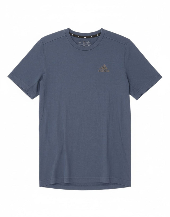 ADIDAS Mens Aeroready T-Shirt Top Small Navy Blue Polyester