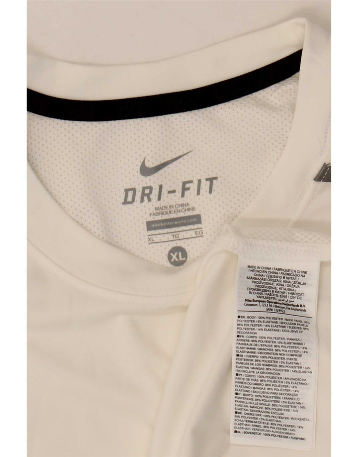 Nike Dri Fit T-Shirt Top XL bijeli poliester