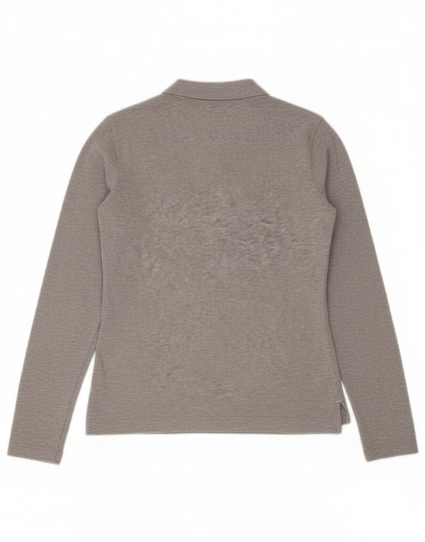 Ženska uska polo majica dugih rukava Tommy Hilfiger UK 12 srednje siva