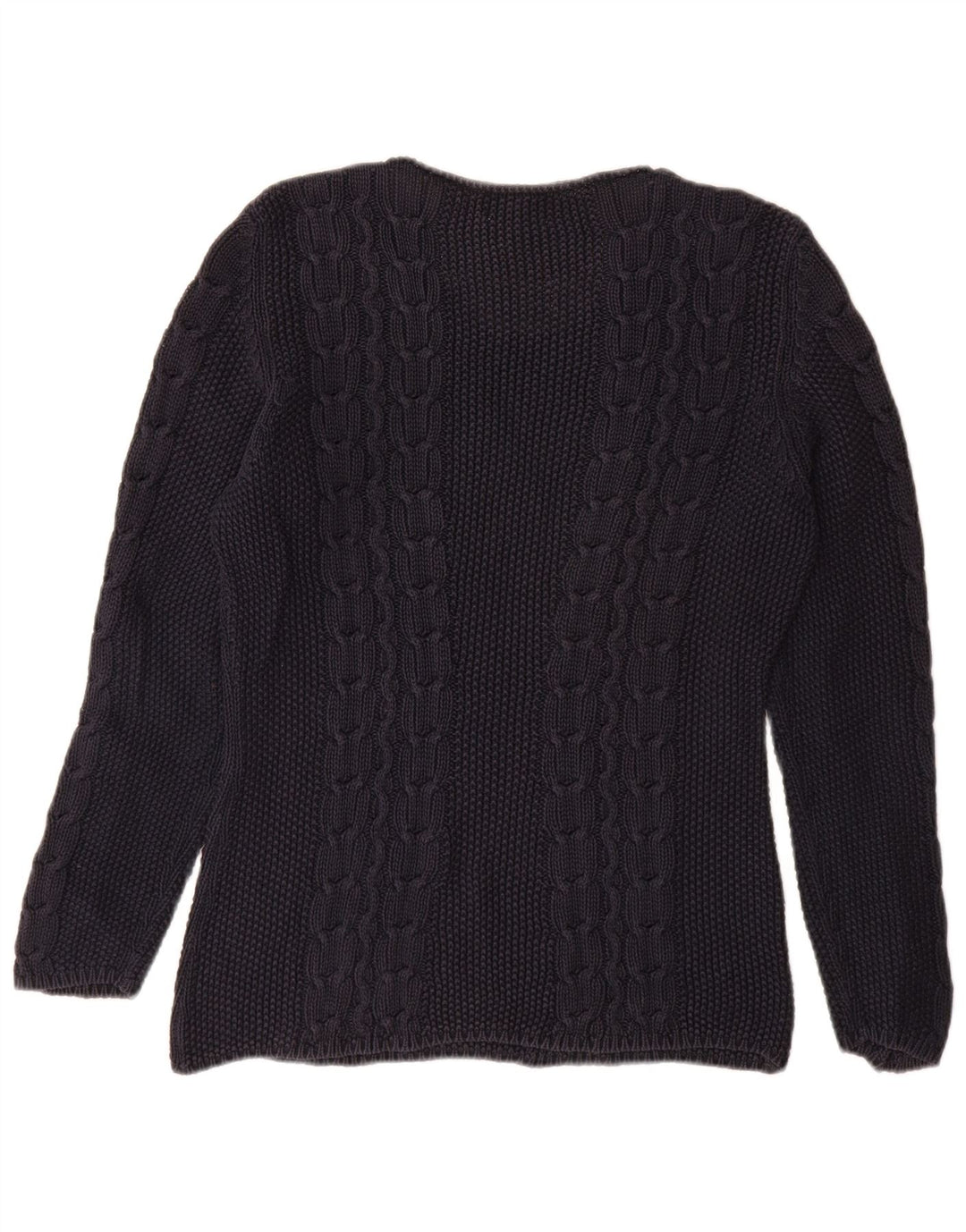 SISLEY Ženski džemper s brodskim izrezom UK 14 Srednje tamnoplava