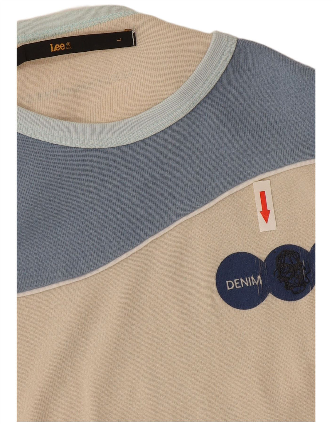 Lee ženska majica kratkih rukava UK 16 Large Beige Colourblock