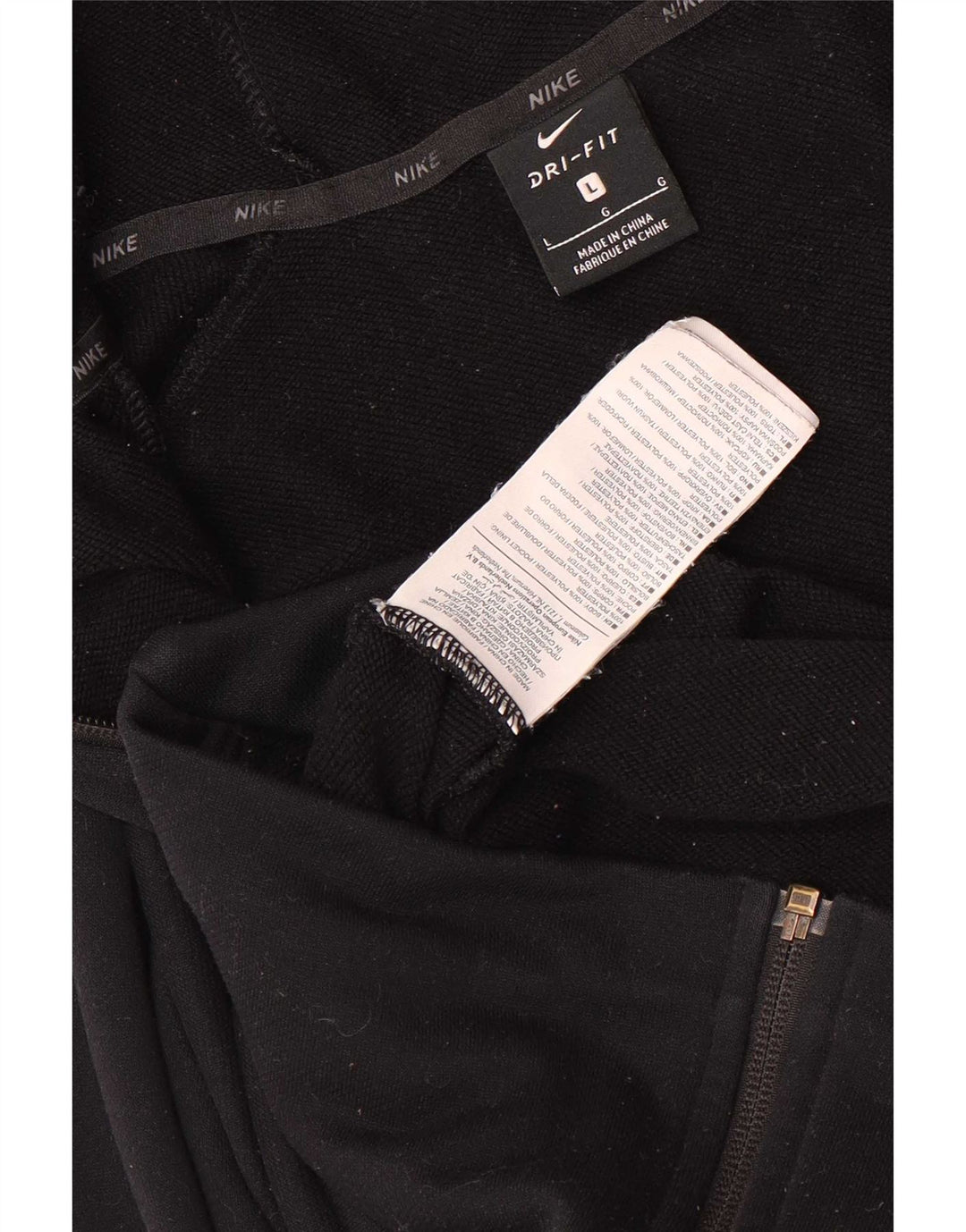 Nike muški Dri Fit grafički pulover s kapuljačom, veliki crni poliester