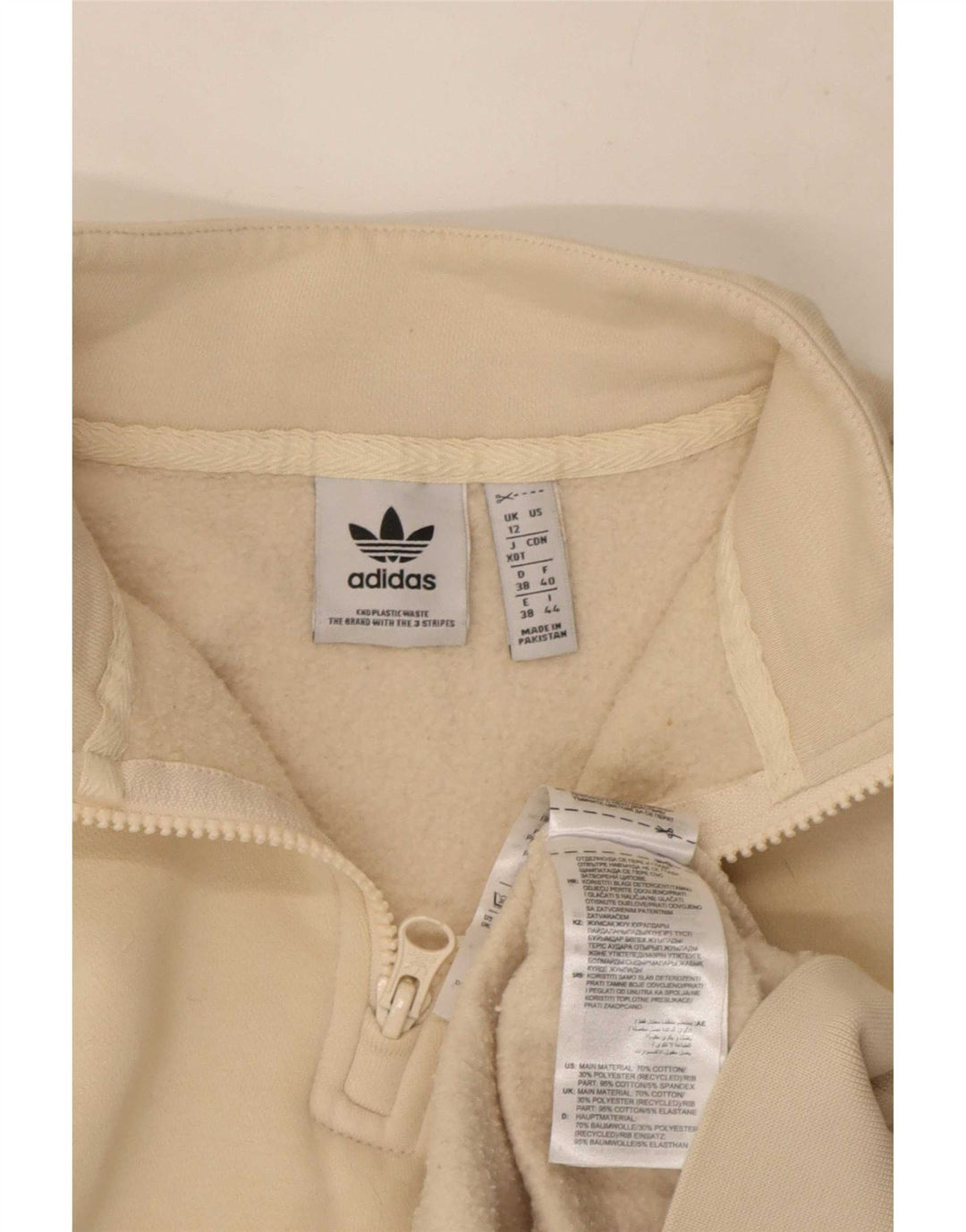 Adidas ženski džemperi s velikim grafičkim motivima UK 12 srednje bež