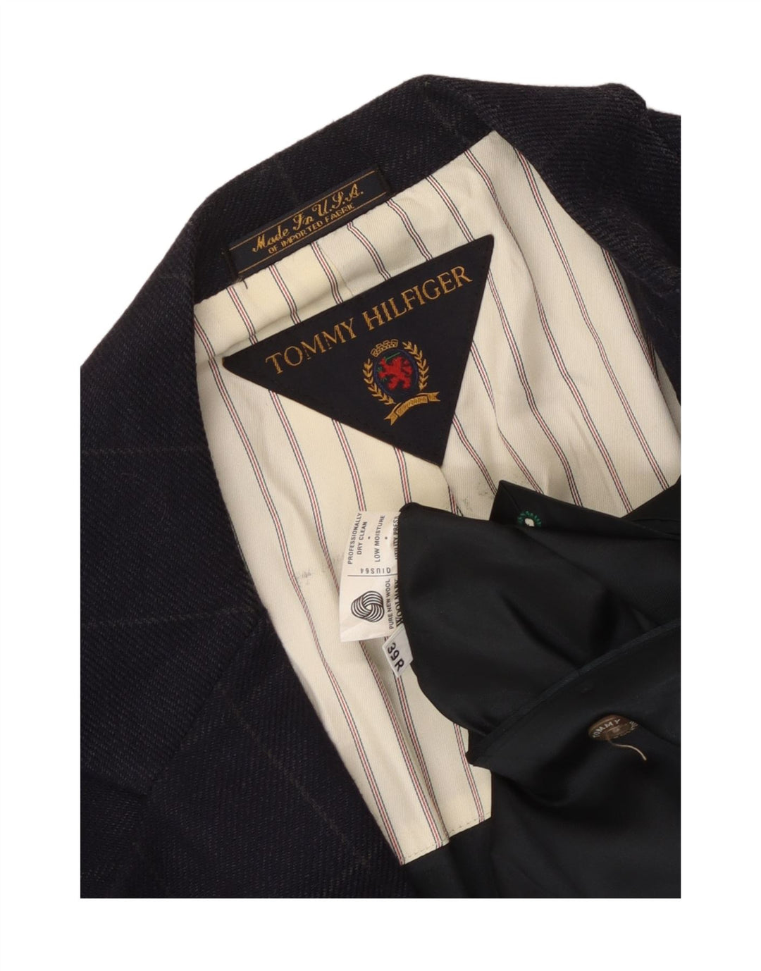Tommy Hilfiger muški sako sa 2 gumba UK 39 Srednje tamnoplavi karirani