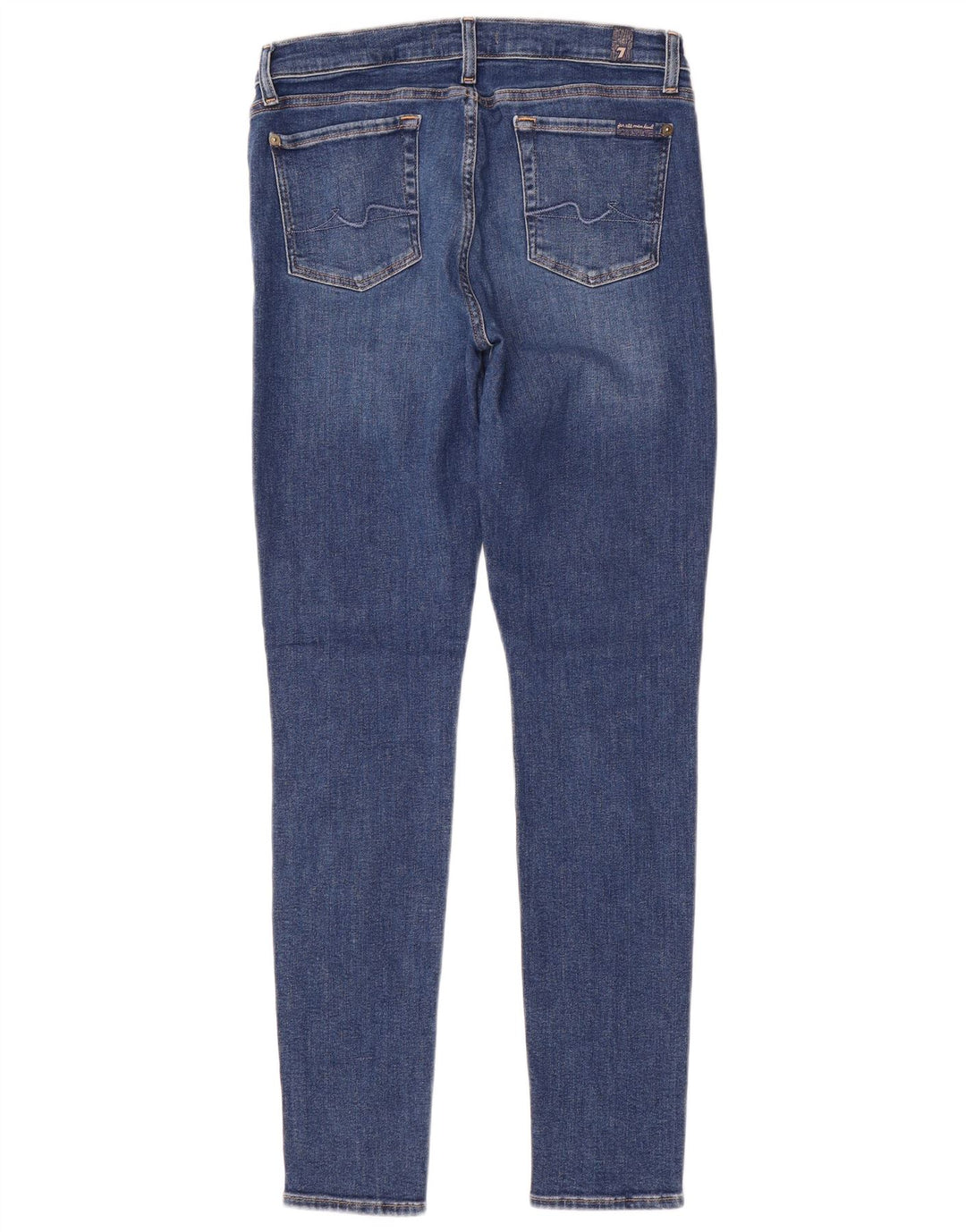 7 For All Mankind ženske uske traperice W30 L30 plavi poliester