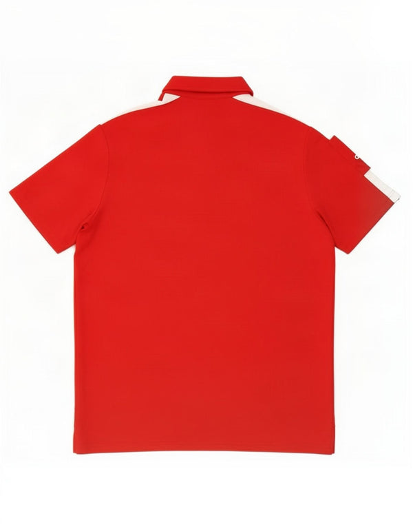 Adidas Mens Murcia F.C. Grafička polo majica velika crvena poliester