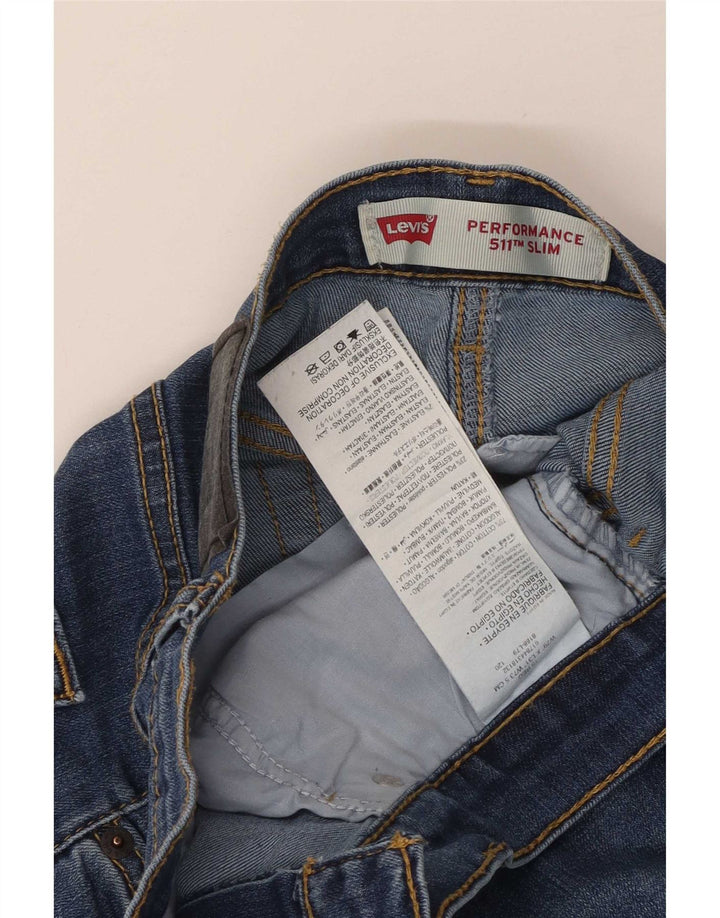Levi's Womens 511 Slim Jeans W29 L31 Blue Cotton