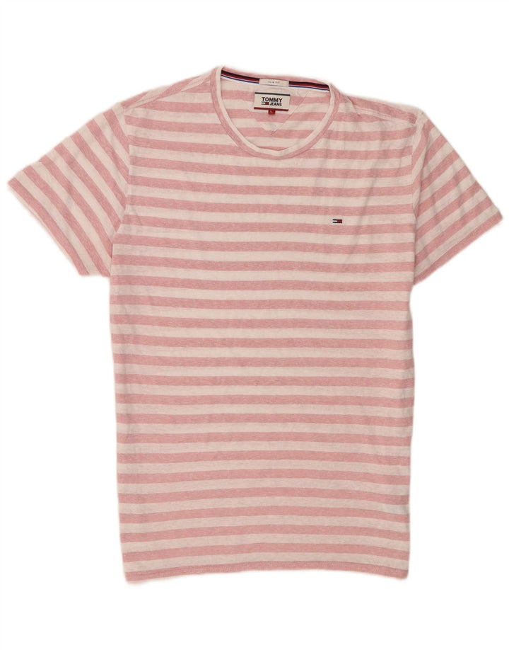 Tommy Hilfiger muška majica s velikim ružičastim prugama od poliestera