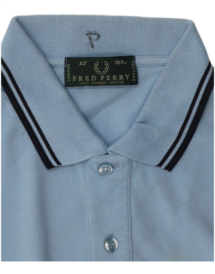 FRED PERRY Muška polo majica Srednje plavi pamuk