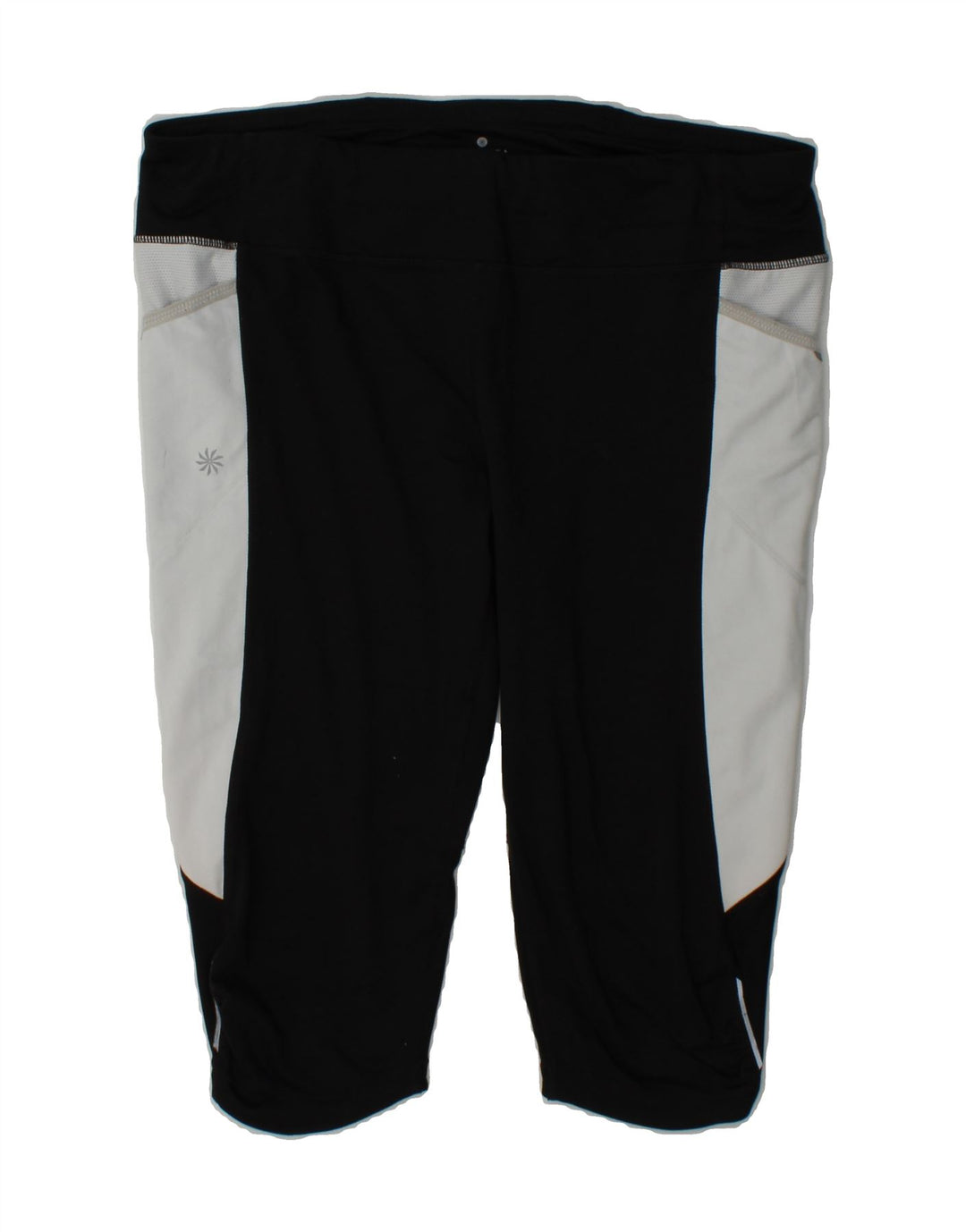 ATHLETA Womens Capri Leggings UK 18 XL  Black Colourblock Polyester Vintage Athleta and Second-Hand Athleta from Messina Hembry 