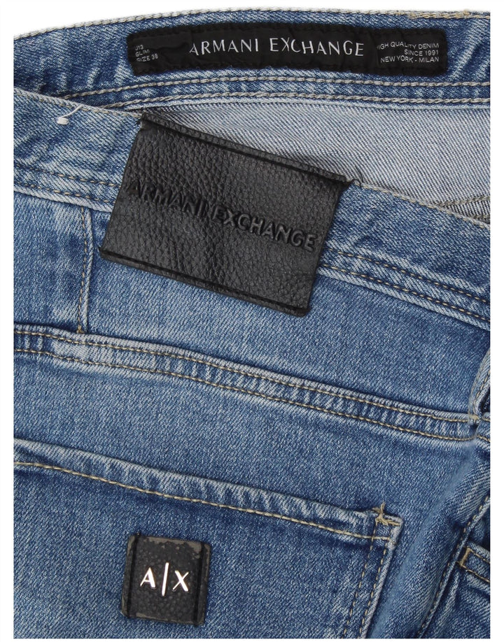 ARMANI EXCHANGE Muške uske traperice Milan W38 L29 Plavi pamuk