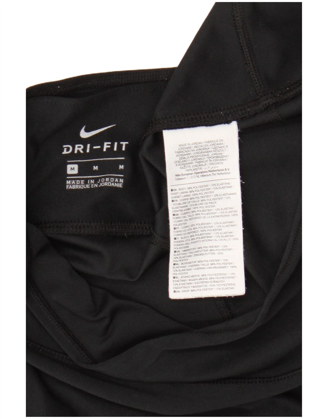 Nike Ženske Dri Fit Leggings UK 14 Srednje crni poliester