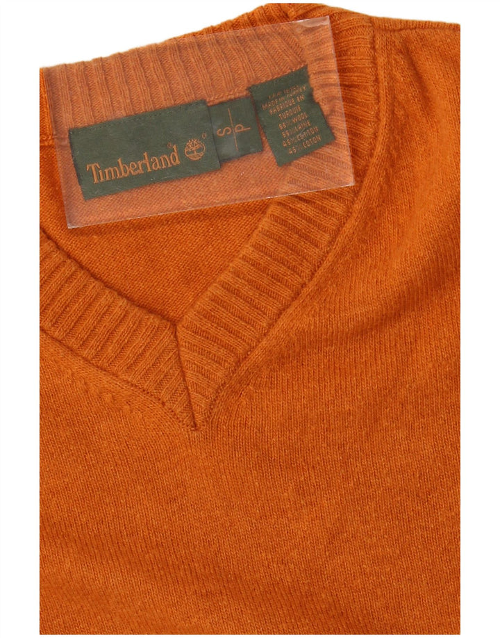 TIMBERLAND Muški pulover s V-izrezom Mali narančasti vuneni