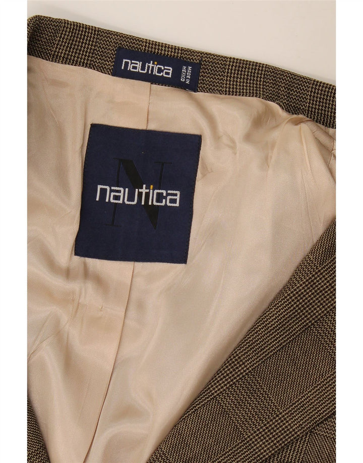 Nautica muška jakna sa 3 gumba UK 40 veliki smeđi karirani