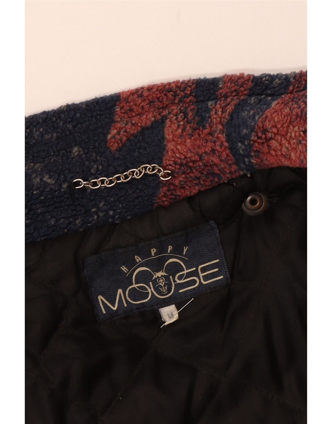 Vintage muška jakna od flisa UK 38 srednje mornarsko plave pruge