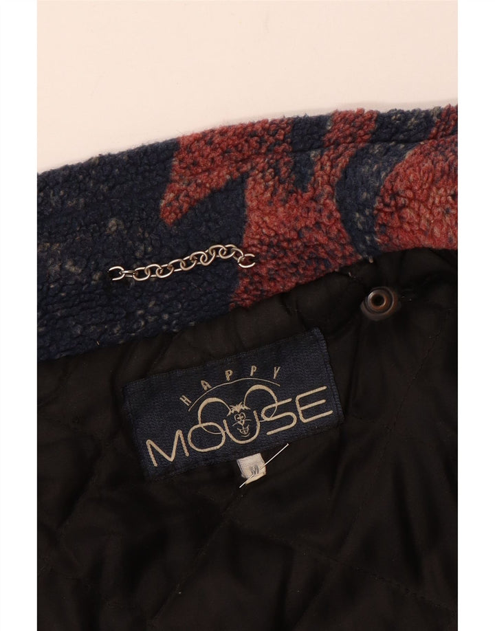 Vintage muška jakna od flisa UK 38 srednje mornarsko plave pruge