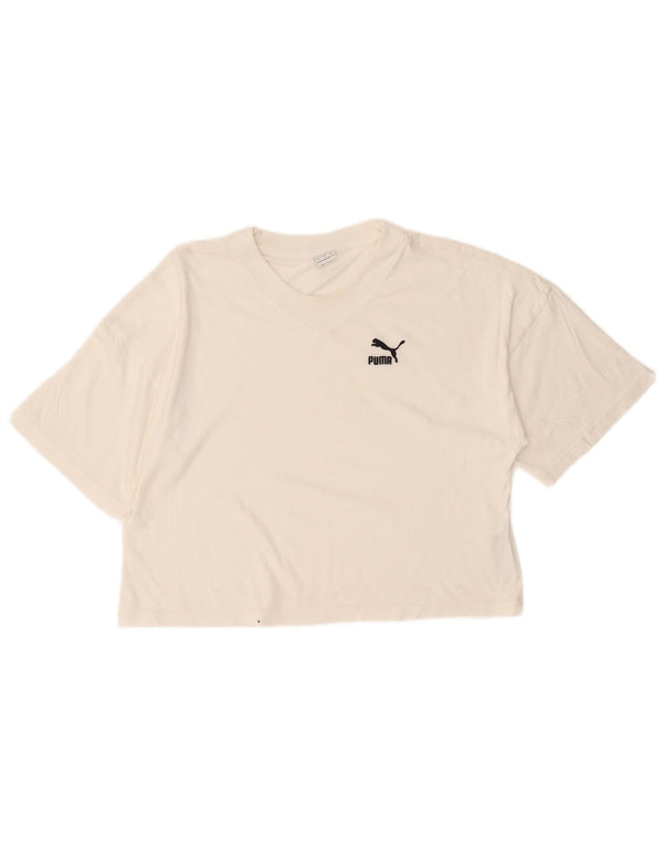 Puma ženska prevelika majica kratkih rukava UK 6 XS bijeli pamuk