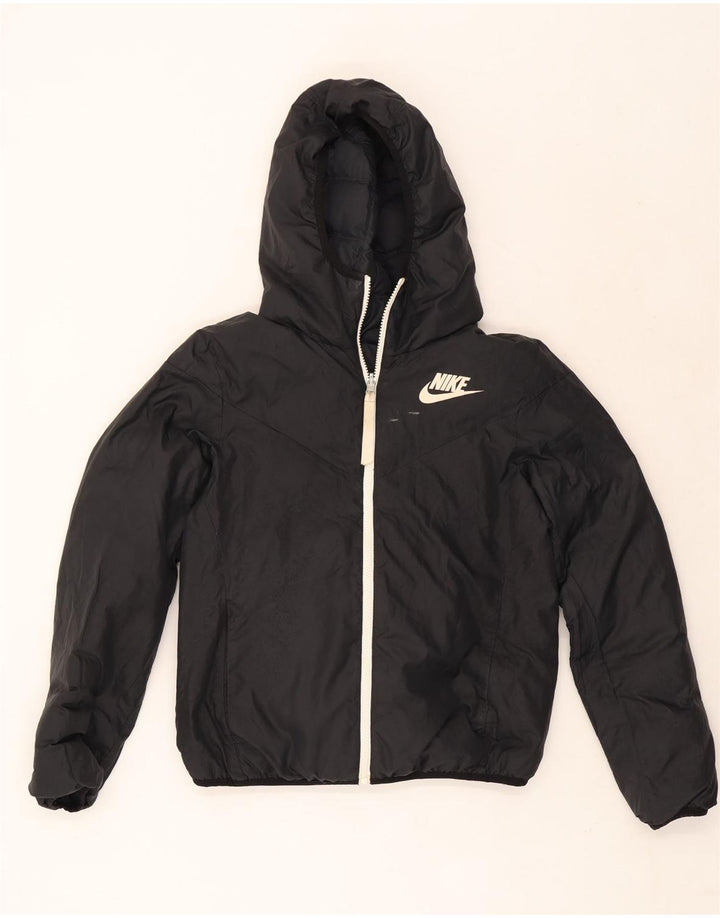 Nike velika ženska jakna s kapuljačom i dvostrukim podstavcima UK 6 XS crna