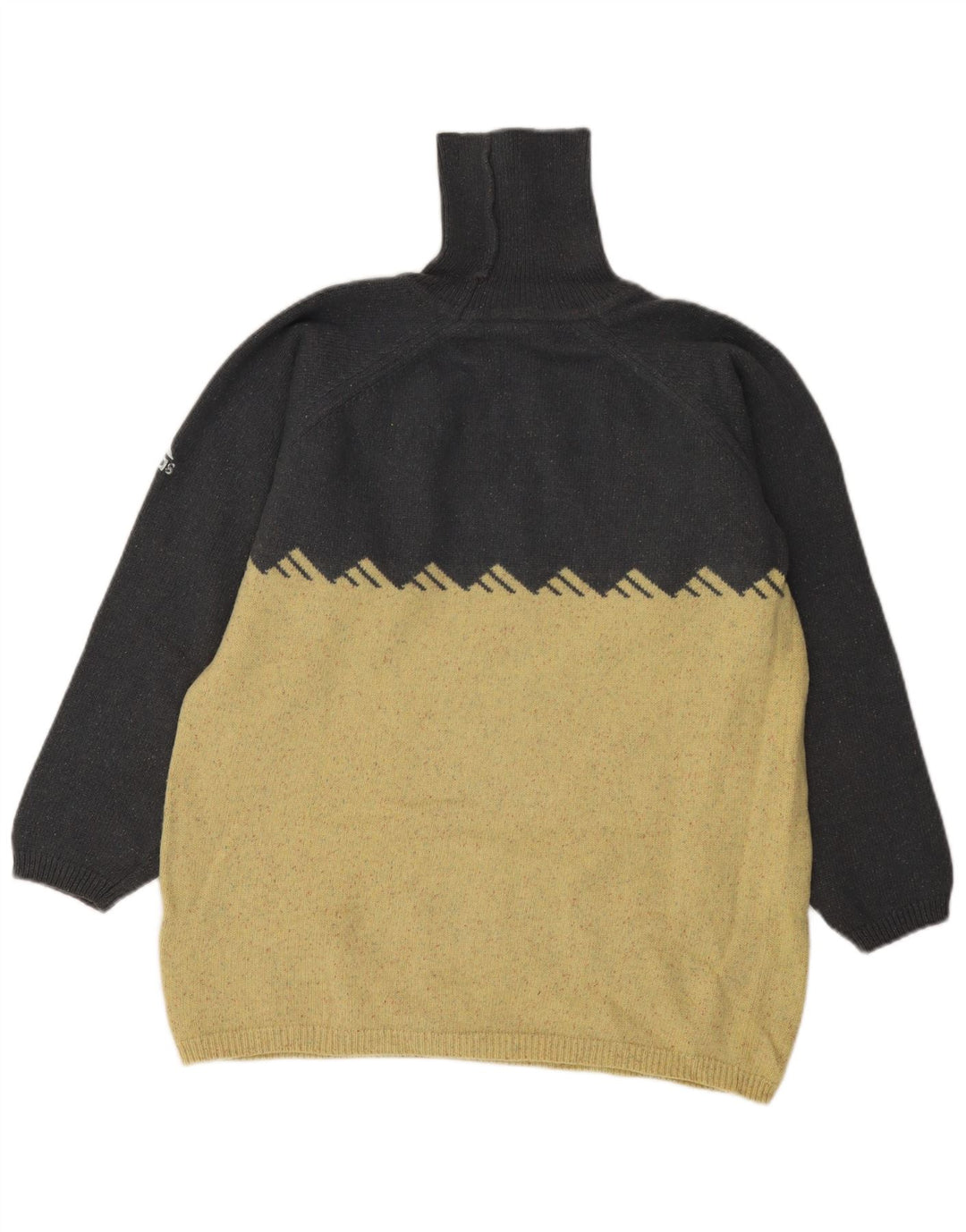 Adidas muški pulover s rol izrezom Mali sivi vuneni blokovi boja