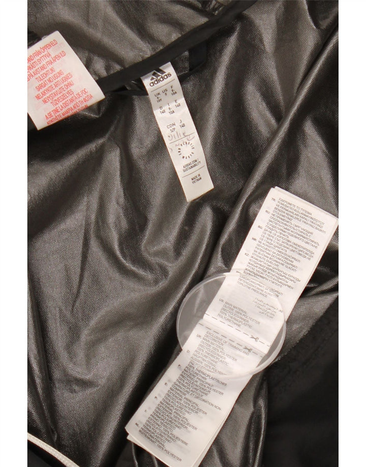 ADIDAS dječačka vjetrovka s kapuljačom 9-10 godina crna poliester