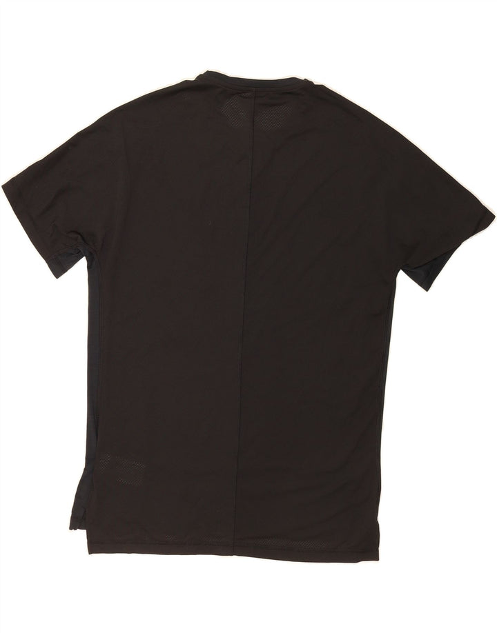 REEBOK Mens Graphic T-Shirt Top Medium Black Polyester Vintage Reebok and Second-Hand Reebok from Messina Hembry 