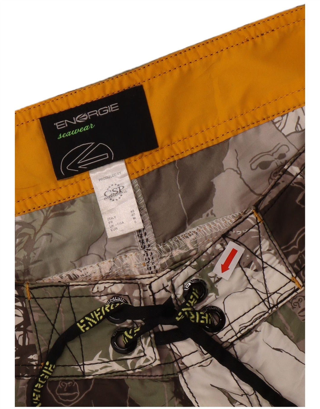 ENERGIE Muške kratke hlače za plivanje s grafičkim motivima srednjeg raznobojnog životinjskog printa