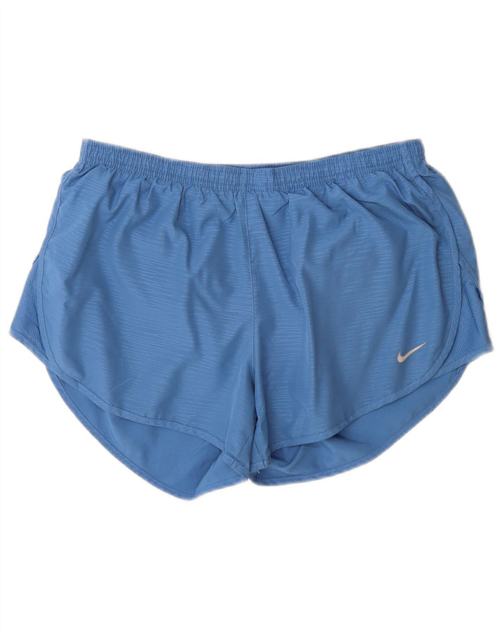 Nike ženske kratke sportske hlače Dri Fit UK 12 Srednje plavi poliester