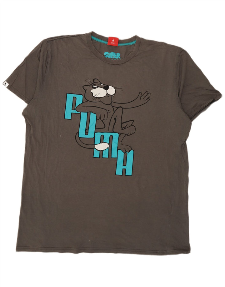 PUMA muška majica kratkih rukava XL siva s grafičkim motivima
