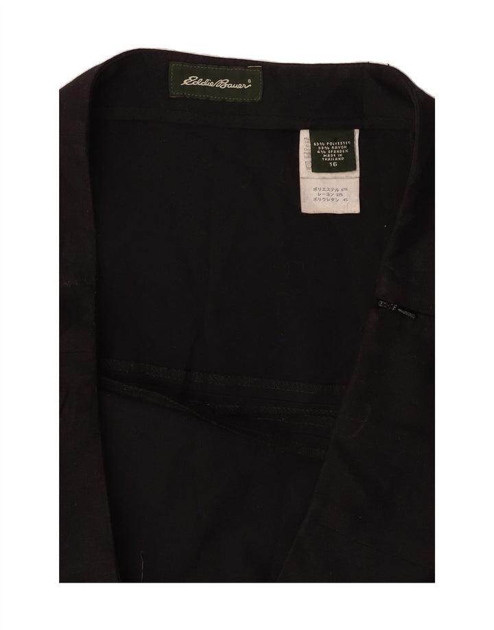 EDDIE BAUER Womens A-Line Skirt US 16 2XL W38 L30 Black Polyester Vintage Eddie Bauer and Second-Hand Eddie Bauer from Messina Hembry 