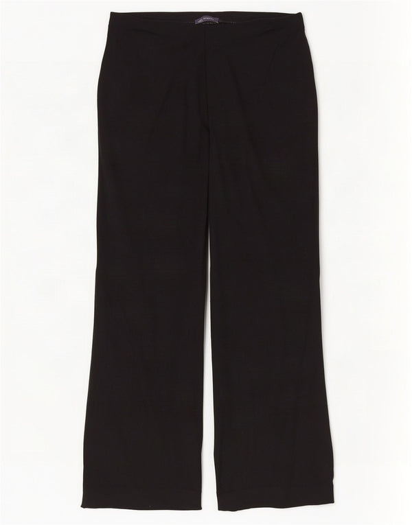 Marks & Spencer ženske široke ležerne hlače UK 16 Large W36 L28 crne