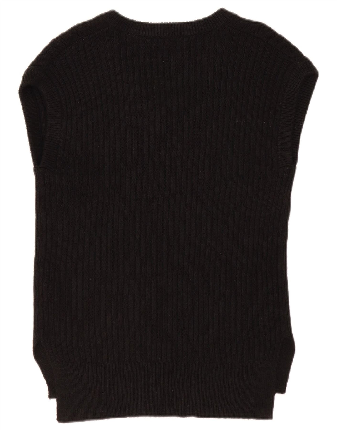 MARKS & SPENCER Ženska velika majica bez rukava UK 10 Mala crna pamuk