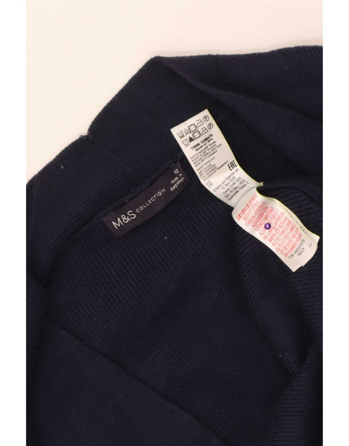 Marks & Spencer ženski dugi kardigan pulover UK 12 Srednje tamnoplavi