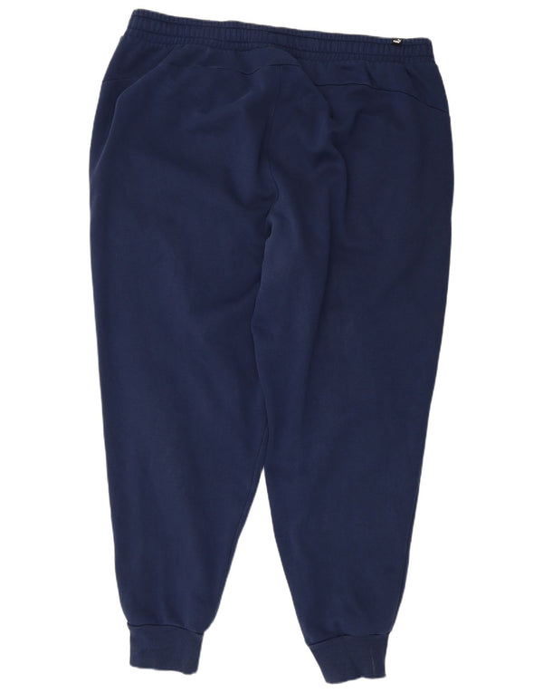 Puma Mens Tracksuit Trousers Joggers 3XL Navy Blue Cotton