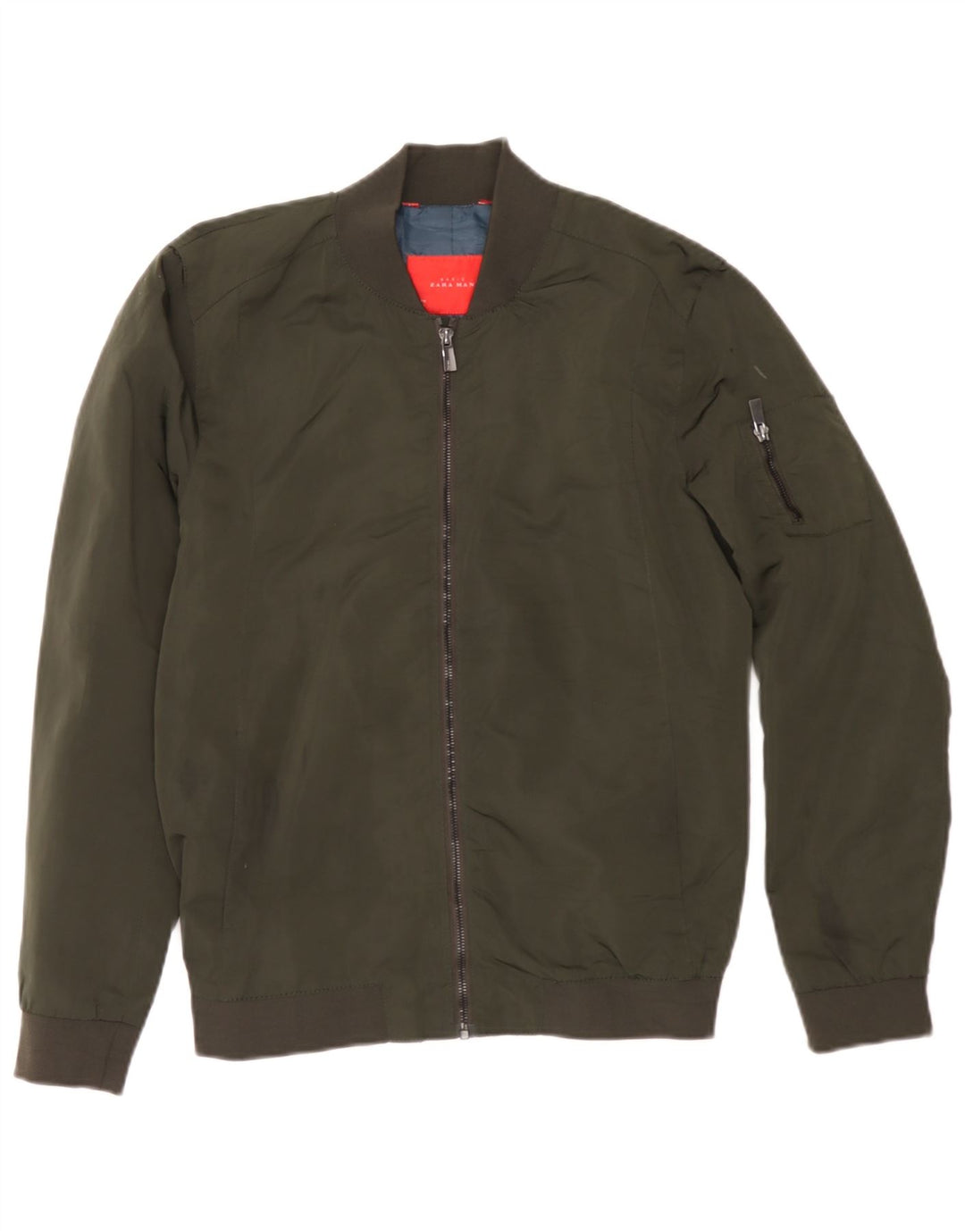 Zara muška bomber jakna UK 38 srednje kaki poliester
