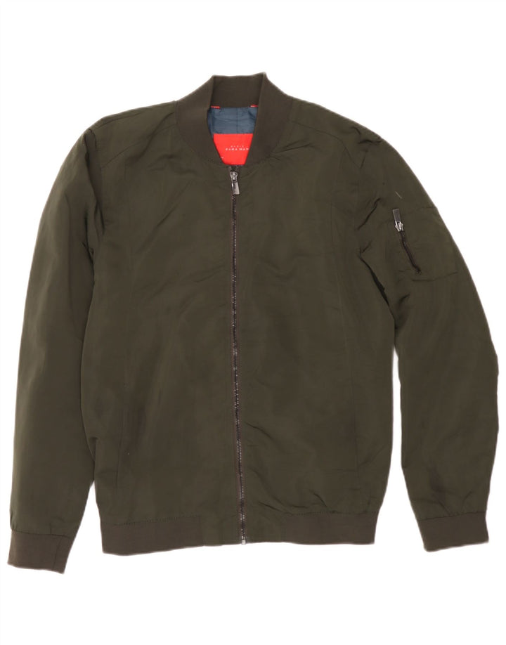 Zara muška bomber jakna UK 38 srednje kaki poliester