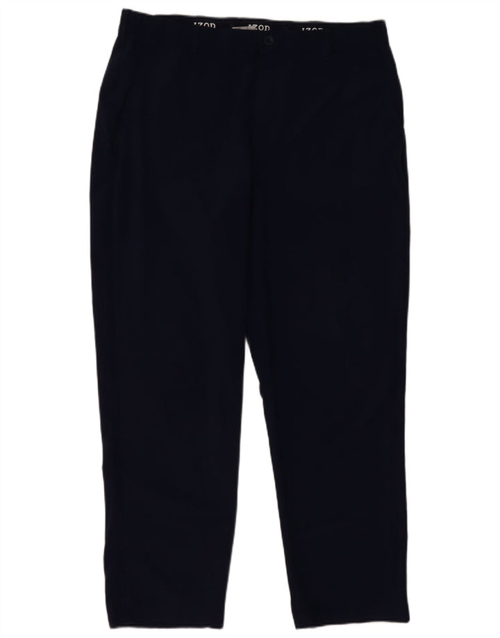 Izod muške ravne chino hlače W40 L30 tamnoplavi poliester