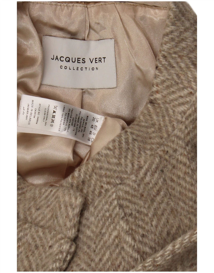 JACQUES VERT ženski kaput UK 20 XL Siva riblja kost vuna