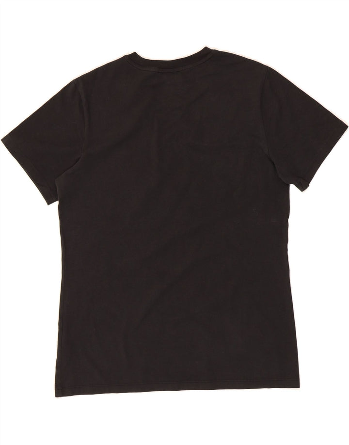 ADIDAS Mens Graphic T-Shirt Top Medium Black Cotton Vintage Adidas and Second-Hand Adidas from Messina Hembry 