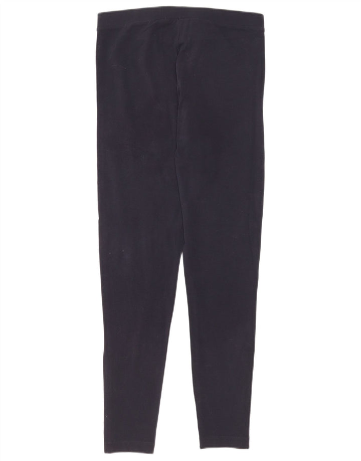 CHAMPION Womens Leggings UK 12 Medium Navy Blue