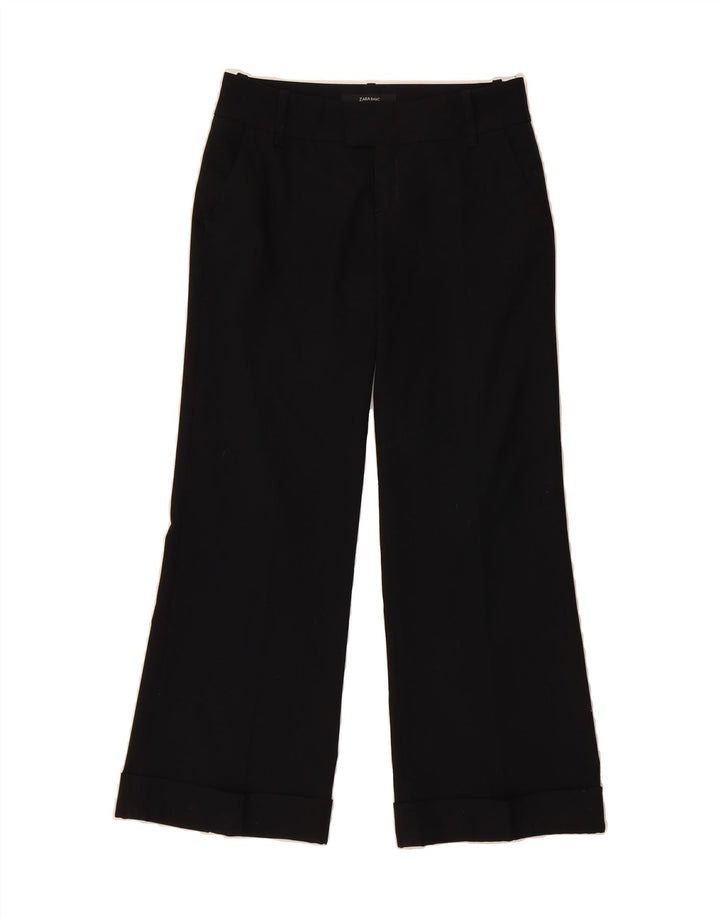ZARA Womens Bootcut Suit Trousers EU 36 XS W26 L27 Black Polyester Vintage Zara and Second-Hand Zara from Messina Hembry 