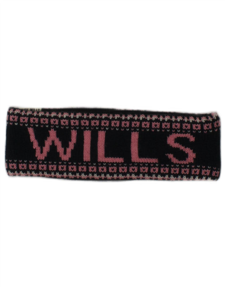 JACK WILLS Womens Graphic Headband Hat One Size Black Geometric College
