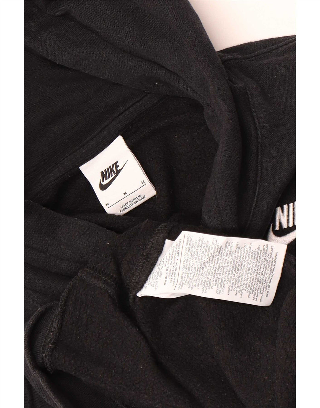 Nike muška majica s kapuljačom Srednje crni pamuk