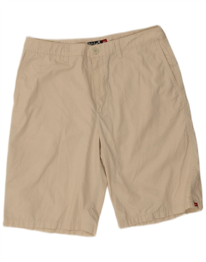Vintage muške chino kratke hlače W33 srednje bež poliester
