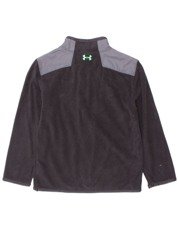 Under Armour flis džemper za dječake s patentnim izrezom 4-5 godina crne boje