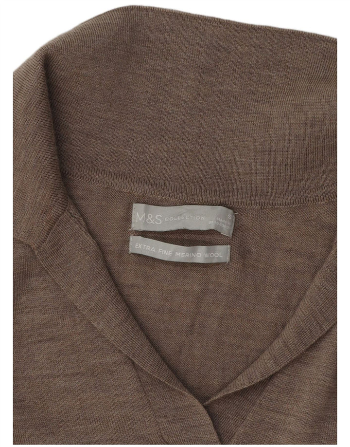 Marks & Spencer ženski džemper s polo ovratnikom UK 10 Small Gray