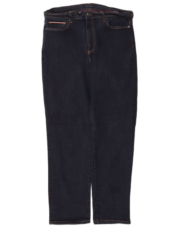 Tommy Hilfiger ženske ravne traperice US 14 XL W34 L29 tamnoplavi pamuk