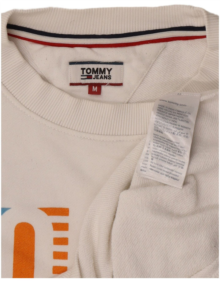 Tommy Hilfiger ženski džemper s grafičkim motivima UK 14 srednje bijele boje